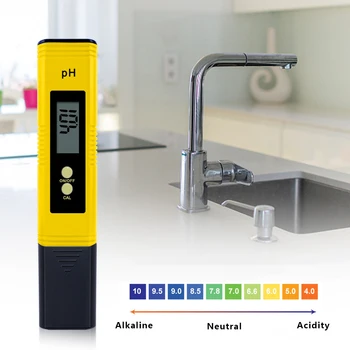 Prenosný PH Tester Presnosťou 0.01 Digitálny PH Meter Tester pre Vodné Akvárium Bazén Hydroponics PH Monitor