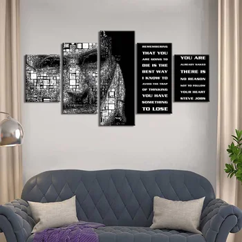 Maľovanie Slávny Portrét Big Poppa-Malcolm Conor-Mcgregor-Madonna-Ernest Populárne Modulárny Obrázky 5 panely Plátno Plagát