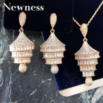 Novota Luxusné Zvončekom Kvet Nigérijský Náhrdelníky Náušnice Šperky Sady Pre Ženy, Svadobné Indickej Dubaj Svadobné Šperky Sady