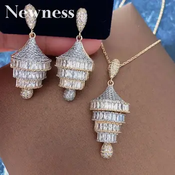 Novota Luxusné Zvončekom Kvet Nigérijský Náhrdelníky Náušnice Šperky Sady Pre Ženy, Svadobné Indickej Dubaj Svadobné Šperky Sady