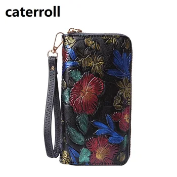 ženy peňaženky pu kožené kabelky, luxusné značky ladis spojka peňaženky dlho kvetinový ženy peňaženky karty držiteľa peňaženky