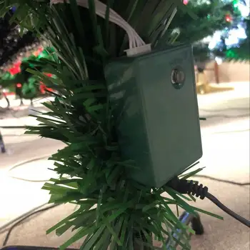 1.2 M~2.1 M Umelé Gree Vianočný Stromček S Led Svetlom Železa Base 2021 Nový Rok Doma Festival Dekorácie EÚ