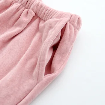 Zahustiť Flanelové jednoduché pyžamo sady ženy Japonské Zimné udržať v teple čisté farby, dlhý rukáv ženy sleepwear pyžamá