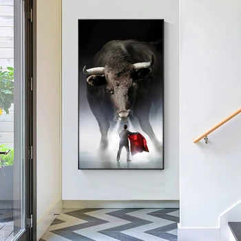 QIPING-ART Nástenné Dekorácie Matador Plagát, Tlač Wall Art Plátno na Maľovanie Bullfight Obrázok pre Obývacia Izba Domova Bez Rámu