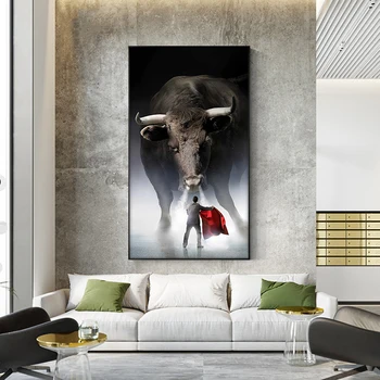 QIPING-ART Nástenné Dekorácie Matador Plagát, Tlač Wall Art Plátno na Maľovanie Bullfight Obrázok pre Obývacia Izba Domova Bez Rámu