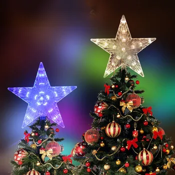 Thrisdar Vianočný Stromček Top Star Víla String Svetlá na Vianočné Star LED Girlandy Svetlo pre Svadobné Party Záhrada Dovolenku Dekor