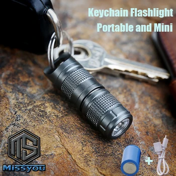 Mini Keychain Baterka Vrecku LED Flash Light USB Nabíjateľné Prenosné, Nepremokavé Linterna Pochodeň Malé Lanterna S akumulátorom