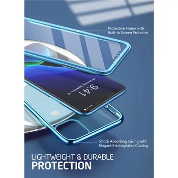 Pre iPhone 11 Prípade 6.1 (2019) SUPCASE UB Elektro Kovové elektrolyticky pokrývajú+TPU Full-Hybrid Tela Prípade s vstavaným-in Screen Protector
