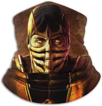 Šátek Kukla Bandana Mortal Kombat Ninja Scorpion Headwrap Neckgaiter Vetru Tvár MouthSport Hlavový Most Utlmiť