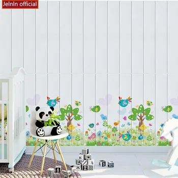 Cartoon 3d pena samolepky na stenu detská izba spálňa póry dreva pena tehla tapety mš dekorácie PE mäkká taška tapety