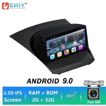 EKIY IPS Android 9.0 Č. 2 DIN 1+16 G Auto Rádio Stereo Multimediálne DVD Pre Ford Fiesta 2009-2017 WIFI, GPS Navigácie, Video Prehrávač