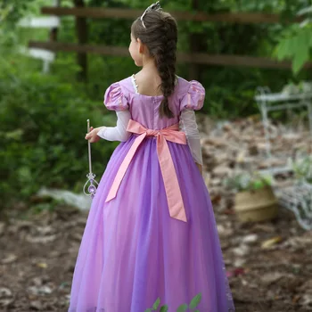 Dievčatá Disney Princezná Šaty Deti Šaty pre Dievčatá Zamotaný Rapunzel Vianoce Zdobiť Kostým Party Dlhý Rukáv Dievča Oblečenie