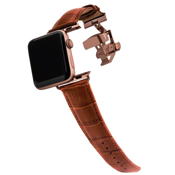 Originálne Kožené pútko pre apple hodinky 4 5 kapela 44 mm 40 mm 42mm 38 mm náramok Motýľ pracky watchband pre iwatch 5/4/3/2/1 pásu