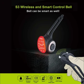 MEILAN S3 IPX6 USB Nabíjateľné Bicykli Alarm Bell Anti-theft Bezdrôtové Ovládanie