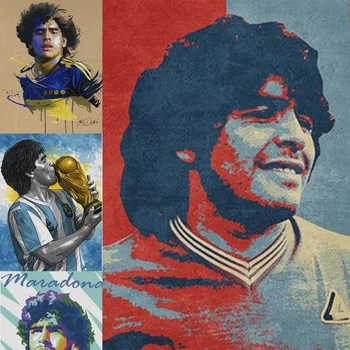 DIY Diamond Maľovanie Maradona Diamond Výšivky Mozaiky Plné Kolo Kamienkami Obrázky portrét Domova pripomíname Umenie Darček