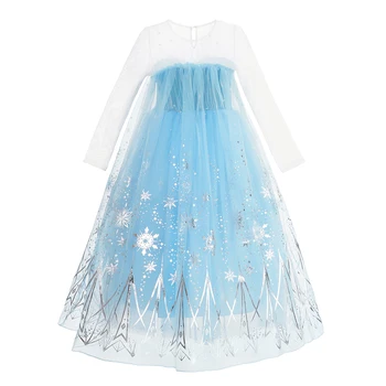 Fancy Dieťa Mrazené Šaty pre Dievčatá Elsa Kostým Princezná Bling Oka Party Šaty Vianoce, Narodeniny Cosplay Oblečenie Darček