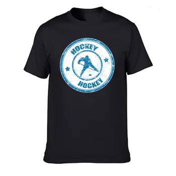 New Horúce predaj Módnych Hokej Grunge Gumové Pečiatky Logo Vzor T Shirt MoreSize Krátky Rukáv Pánske Bavlnené Top Tees