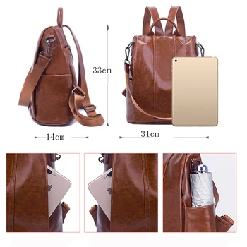 WESTAL batoh ženy kožené notebook tašky pre ženy taktické batohy mochila anti theft batohy notebook batoh žena