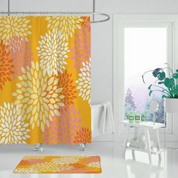 2020 Populárne Abstraktné Rastlín Kúpeľňa Opony Tlač Polyester Waterproof Sprchový Záves