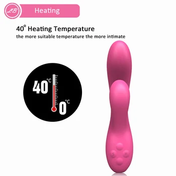 Nové Kúrenie Teplota Rabbit Vibrátor G-spot orgazmus stimulácia Sexuálne hračky pre ženy Nepremokavé & USB nabíjanie vyvinuli Dospelých, hračky