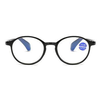 VCKA TR90 Okrúhle Okuliare na Čítanie Mužov Anti Modré Lúče Presbyopia Okuliare Antifatigue Ženy Počítač Okuliare s +1,0 až+4.0