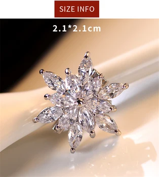 2020 Nový Príchod Elegantné Kamienkami Kvet Pin pre Ženy, Dievča, Šperky Malé Corsage Brošne Kolíky Jemné Ženské Golier Broach