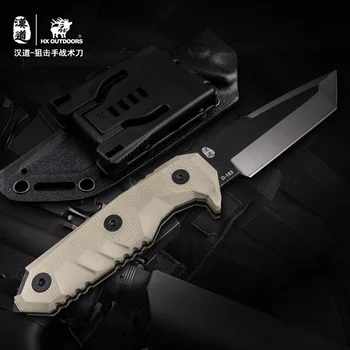 HX VONKU Prenosné Taktické armády Prežitie Výstroj nôž vysokú tvrdosť rovno lovecký nôž základný nástroj self-defense Obľúbené