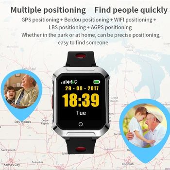 A20S Smart Hodinky pre starých mužov, ženy GPS BD WIFI Umiestnenie smartwatch Srdcového tepu Pripomienka Starší VS T58 podpora Android IOS