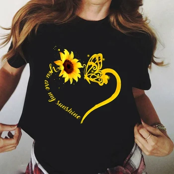 Vaše Sú Moje Sunshine Tlače Ženy T-shirt Žena Grafické Tričko Topy T-Shirt Streetwear Teeshirt Letné Tričká (T-shirts) Femme 2020