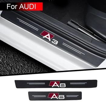 4pcs auto nálepky dvere dekorácie upravené ochranné dekorácie Pre Audi A3 A4 A5 A6 A7 A8, Q3 Q5 Q7 Q8 príslušenstvo