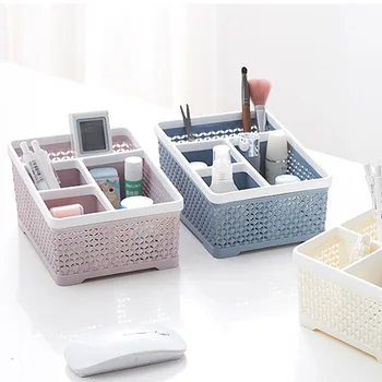 Domácnosť, kozmetika úložný box make-up štetec rúž ploche dokončovacie kancelársky stôl polica stôl jednoduchý úložný box 3#
