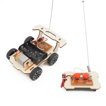 DIY Montáž Bezdrôtového Diaľkového Ovládania Modelu Auta Súpravy KMEŇOVÝCH Fyzikálne Vedy Experimenty Technológie Vzdelávacie Hračky Pre Deti,