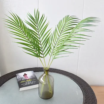 Zelené Rastliny Umelého Palmového Lístia Záhrada Domáce Dekorácie Plastové Tropického Stromu Falošné Rastlín DIY Obývacia izba domáce dekorácie