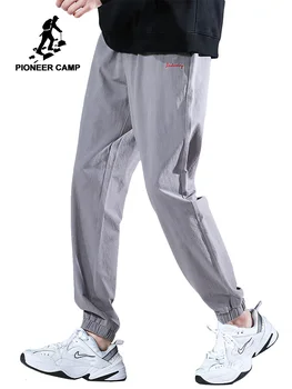 Pioneer Tábor 2020 bavlna Bežné Nohavice Mužov Lete Streetwear Voľné Black Sivou Farbou Módne Nohavice Muž AXX0105062
