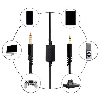 Náhradné Slúchadlá Audio - Kábel Pre Logitech Astro - A10/30/40 S Mikrofónom Headset Ovládanie