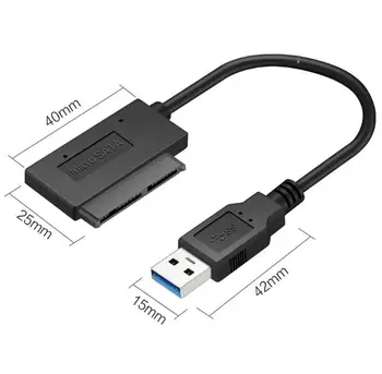 USB 3.0 Micro SATA Kábel Adaptéra pre 1 8