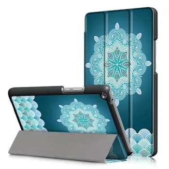 Prípad tabletu Pre Huawei Media Pad T3 8.0 Pevné Štíhly Kryt Stojan Prípade Flip Tlač PU Kožené Magnetické puzdro Smart Cover obal pre T3 8 cm