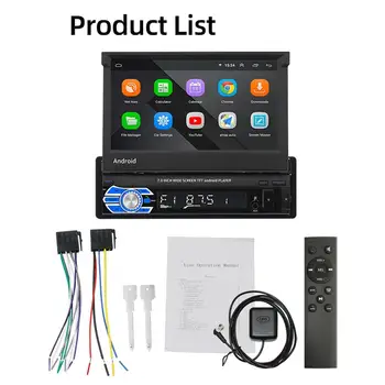 1 DIN Skladací Displej Auto MP5 Prehrávač, Bluetooth, WIFI AUX Android 10.1 GPS Navigácie Auta, FM Rádio, Autoradio