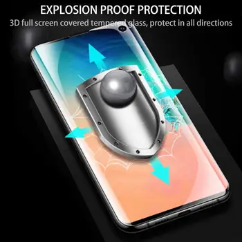 Plný 5D Zakrivené UV Lepidlo Pre Samsung Galaxy s rezacím zariadením S10 PLUS S10+ Tvrdené Sklo odtlačkov prstov odomknúť UV sklo pre S10 S10e Screen Protector