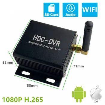 HQCAM 1080P Mini wifi 1ch Kanál Mobilné Auto AHD TVI CVI DVR Dohľadu Bezpečnostné CCTV Záznamník MDVR H265 Podporu 256 GB SD Kartu