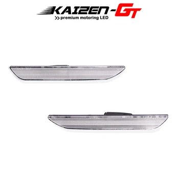 Kaizen-GT 2 KS Údené Black / Clear Šošovky Auto Zadný Nárazník Reflektor Bočné Obrysové Svetlo Kryt Zásuvky Pre-2018 Ford Mustang