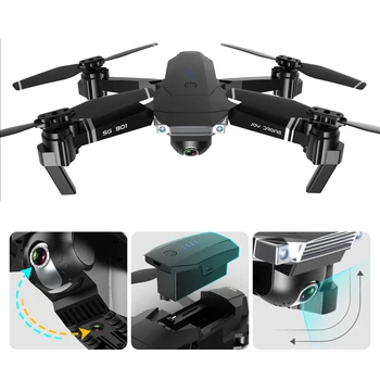 YUE SG901 Skladacia WIFI FPV RC Drone Quadcopter s HD Kamera Drone s Kamerou 4K Dron Hračky RC Vrtuľník