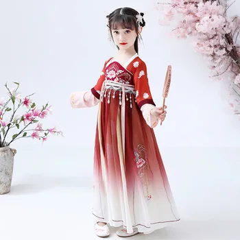 Dievčatá Hanfu Čínske Ľudové Tanečné Kostýmy Dávnych Cosplay Čínske Tradičné Šaty Fáze Plášte Výkon Fotografie Kostým