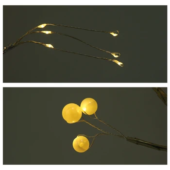 Kvet, LED, Stolové Lampy, Nočné Osvetlenie, Medený Drôt USB Gypsophila Strom Lampa Snímač Touch Stôl Svetlá pre Domáce Spálne Dekorácie