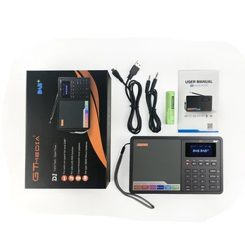 Vysoko Kvalitné Rádio Professional GTMedia D1 DAB Rádio Stero Pre UK EÚ S Bluetooth Zabudovaný Reproduktor Jednoduché ovládanie Čierna