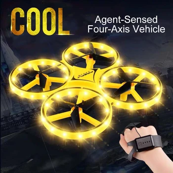 Veľkoobchod odkaz ZF04 RC Mini Quadcopter Indukčné Drone Smart Hodinky Diaľkového Gesto Lietadla UFO Ručné Ovládanie Drone