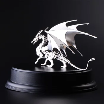 3D Odnímateľný Dragon DIY Kovové Darček k Narodeninám Pre Deti Chlapcov Montáž Model z Nehrdzavejúcej Ocele, Modely, Hračky 12.5*9.5*4.5 cm