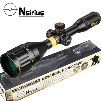 NSIRIUS 3-9X50 AOE Zlato Taktické Riflescope Optickým Zameriavačom Červený Zelený Krížik llluminate Lovecká Puška Rozsah