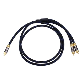 HIFI 0,5 m,1 m,1,5 m,2m,3m,5m Subwoofer Y Kábel RCA 1 Muž 2 Male Audio kábel