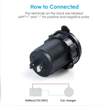 SOONHUA 2 USB Výstup Nabíjačka do Auta pre zapaĺovač Plug LED Voltmeter Vodotesný Mobilný Telefón Smart Nabíjacieho Adaptéra